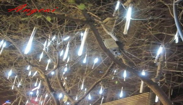 Cuerdas 30 cm 144 LED 50 cm 240 LED Luz Lluvia de meteoros Cayendo Gota de lluvia Caída de nieve Luces de cadena de Navidad Árbol al aire libre 8tubesset3409624