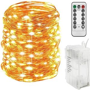 Cordes 30M LED batterie fée lumières fil de cuivre chaîne 8 fonction jardin lumière décoration de noël