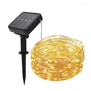 Snaren 32 m/22m/12m/7m Zonne LED Outdoor Lights String Garden Fairy Waterdichte kerst Garland Yard Decoratie Holiday Lighting