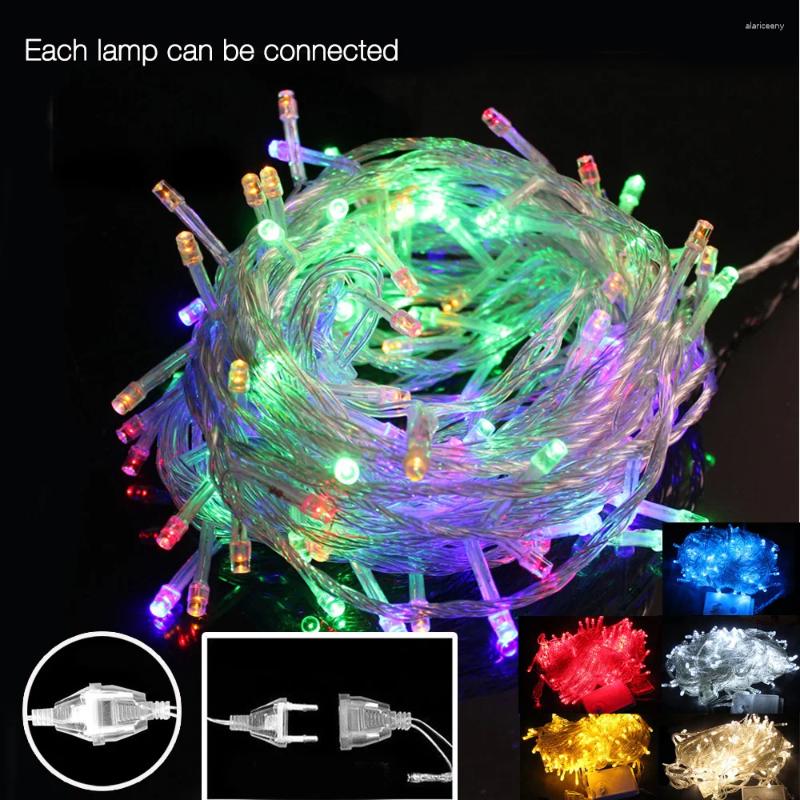 Strings 33FT LED arbre lumineux de Noël 10m 50LED fête de Noël chaîne de vacances lumières de mariage décoratives guirlande de fées