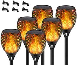 Cordes 33LED lampes solaires lampe torche extérieure avec flamme vacillante pour Halloween de décoration pour allée de jardinAuto OnOff8680755