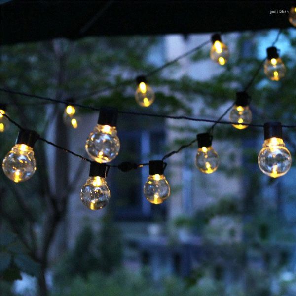 Strings 38/20/10 ampoule Globe LED chaîne fée lumières guirlande décoration d'arbre de noël pour la maison en plein air rideau lumière décoration de fête de mariage