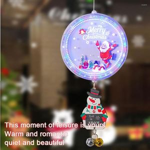 Strings 3D Acryl LED Kerstverlichting Kerstverlichting Raam Wandkamer Hanglampen 2023 Jaar Home Decor Fairy Lighting Outdoor Holiday Garland