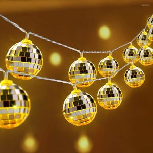 Strings 3M 20Led String Lights Battery/USB Powered Mirror Ball Led Lamp voor trouwvakantie Jaar Kerstmis Tuin Party Decor
