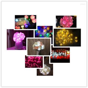 Strings 3M 20leds batterij bediende LED Rose Flower Christmas Holiday String Lights for Valentine Wedding Decoratie