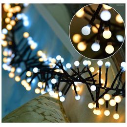 Cuerdas 3M 400leds a prueba de agua 8 modos LED petardo luces de cadena de doble color al aire libre luz de hadas para la fiesta en casa decoración de Navidad
