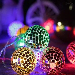 Cordes 3M / 6M LED Guirlande Lumineuse Alimenté Par USB Boule De Miroir Lampe De Réflexion De Scène Pour L'année De Mariage De Noël DJ Disco Home Party Decor