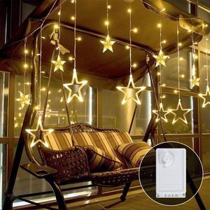 Strings 3M 8 Modi RGB LED Gordijn String Lights Christmas Star Fairy Valentijnsdag Wedding Holiday Home Decor Colorled