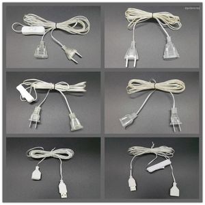 Cuerdas 3M enchufe extensor Cable de extensión USB/UE/EE. UU. para luces de cadena LED decoración de boda guirnalda DIY Navidad