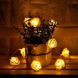 Snaren 3m snaarlichten 30 LED ROSE BLOEM GARLAND KRIZS LAMP PATIO Fairy Light Wedding Gardens Valentijnsdag Decoratie