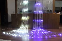 Snaren 3m Waterstroom Snows Effect Gordijn LED Waterval String Licht Kerstmis Kerstfeest Achtergrond Garden Decor Decor