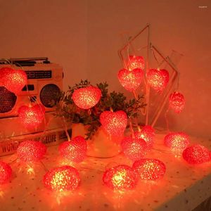 Cordes 3M Décoration de mariage LED Love Heart String Lights pour Noël Guirlande Fête de Noël Vacances Rose Fille Romantique Fée