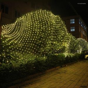 Strings 3MX2M 2MX2M 1,5 mx1,5 m LED Visnet Mesh Fairy String Lights Plafond Christmas Party Wedding Outdoor Decoration Lamps