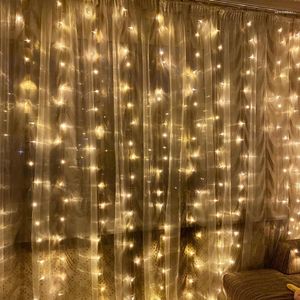 Cordes 3x1/3x3/2x2m LED guirlande lumineuse guirlande féerique de noël maison extérieure pour mariage/fête/rideau/décoration de jardin