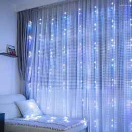 Strings 3x2M LED String Cascade Flash Rideau Lumières Météore Douche Pluie Lumière De Noël Décoration De Mariage Icicle Fée Guirlande