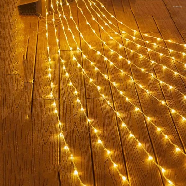 Cordes 3x3m 3x2m cascade guirlande LED lumière extérieure fenêtre rideau chaîne noël pour décor de vacances