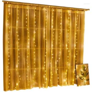 Strings 3x3m/6x3m rideau LED chaîne lumières lumière chaude télécommande chambre vacances mariage décoration de noël fée guirlande lampe