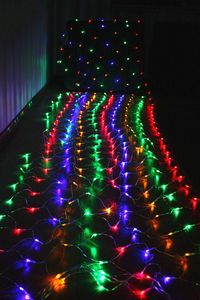 Cordes 4.5mx1.5m 300LED Net Mesh Fairy Web String Light Twinkle Lamp Christmas Xmas Wedding Garland Party Tree Decor 4 Couleurs OptionalLED L