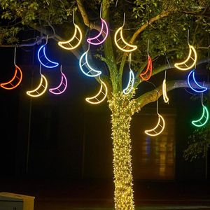 Strijkers 40 cm maan kersttouw licht buiten tuin landschap hangende lamp waterdicht feest bruiloft vakantie fee