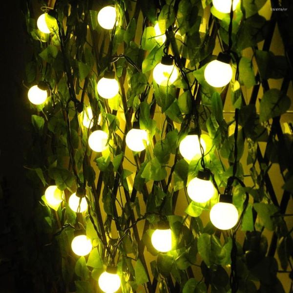 Cuerdas 4 cm Bola grande 4,5 m 20 LED Luz de cadena 220 V Luces de hadas coloridas Impermeable Árbol de Navidad Fiesta Decoración de la boda Lámpara de bombilla