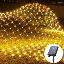 Saiten 4M x 6M Solar Power Girlande Vorhang LED Net Licht Girlande Weihnachten Dekor Für Home Jahr navidad Noel Garten Dekoration