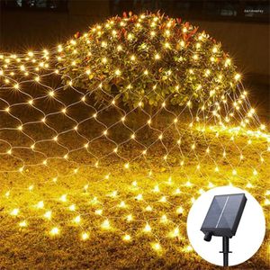 Cordes 4Mx6M énergie solaire guirlande rideau LED Net lumière feston décor de noël pour la maison année Navidad Noel décoration de jardin
