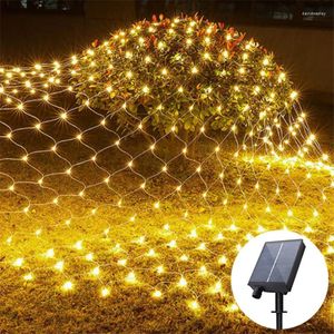 Cordes 4Mx6M énergie solaire guirlande rideau LED Net lumière feston décor de noël pour la maison année Navidad Noel décoration de jardin