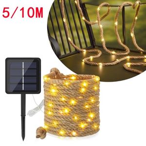 Cordes 5/10M énergie solaire guirlande décorative lumières Ip68 étanche fée fonction de mémoire conservateur pour la fête de clôture de jardin