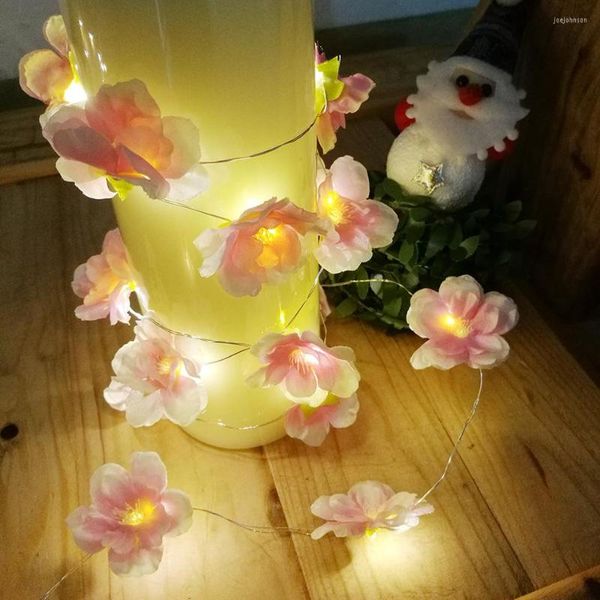 Cordes 5 mètres guirlande lumineuse avec têtes de fleurs 50 pièces éclairage de vacances événement fête guirlande décoration Vase Arrangement floral Leds