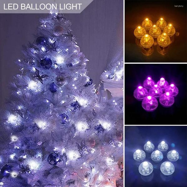 Cordes 50pcs / sac LED Ballon Light Transparent Mini Lampe à boule colorée Glowing Round décoratif pour lanterne