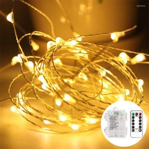 Strings 5m 10m 20m Micro koperdraad LED Batterijlicht String Festoon Luces Navida Christmas Party Wedding Camping Decoratie