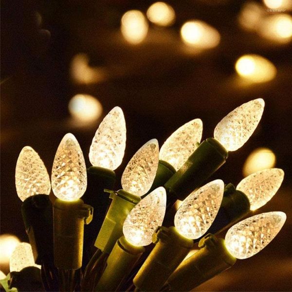 Cordes 5M 10M C6 fraise fée lumière à piles Led chaîne 8 Modes extérieur fête de vacances arbre de noël décor guirlande