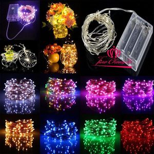 Strings 5m 10m LED Bendable Silver Wire Fairy String Lights Tree Branch Twigs 1A Power