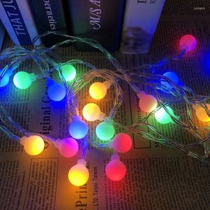 Cuerdas 5M 40 bolas LED globos guirnalda de hadas bombillas Multicolor fiesta boda Navidad jardín exterior vacaciones decoración 220V enchufe de la UE