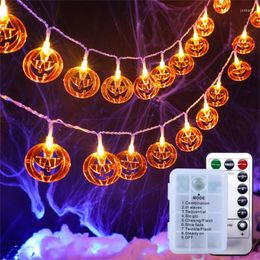 Cuerdas 5M 40LEDs 2.5M 20LEDS Cadena de luz navideña 8 modos LED Luces de guirnalda de calabaza para Halloween Fiesta en casa Decoración interior al aire libre