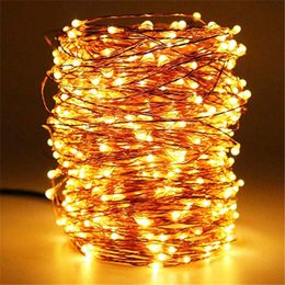 Strings 5m 50 Lights Outdoor Solar Powered Lighting Copper Draad Light String Fairy Bruiloft Kerstdecoratie Partijdecoratie