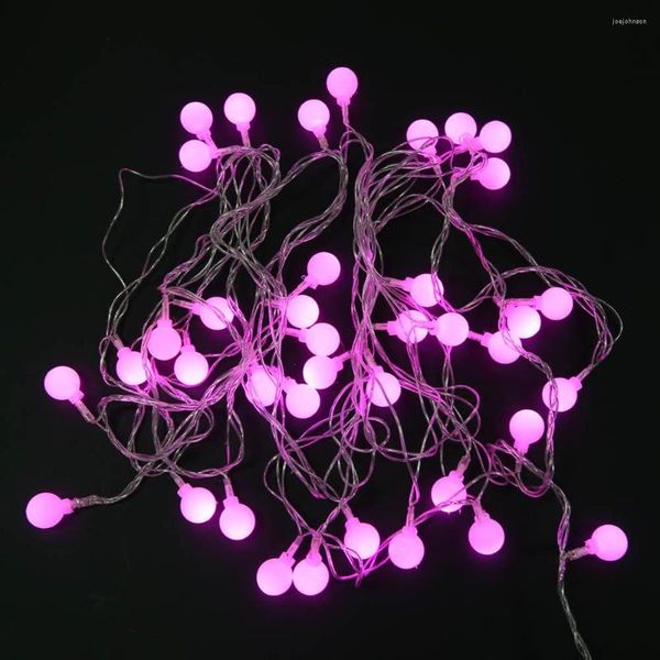 Cordes 5M LED String Lights ronde perle corde guirlande lumière fée lampe lanière pour noël fête de mariage décoration éclairage