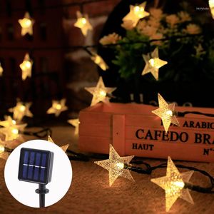 Cordes 5M Solaire LED Décoration De Noël Lumière 8 Modes Scintillement Guirlande Lumineuse Étanche Étoile Chaîne Pour Jardins Extérieurs Pelouse