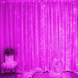 Strings 6Mx3M Décoration de Noël Rideau LED Chaîne Lumières Télécommande Vacances Mariage Fée Guirlande Lumineuse Pour Chambre À Coucher En Plein Air Maison