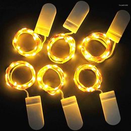 Snaren 6 Stuks 2M 3M 5M Koperdraad LED Lichtslingers Vakantie Verlichting Fairy Garland Voor kerstboom Bruiloft Decoratie Lamp