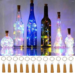 Strings 6pcs Bar LED Wine Bottle Cork String Lampen vakantiedecoratie Xmas Light 1m / 2m DIY -lichten voor flessen met stop
