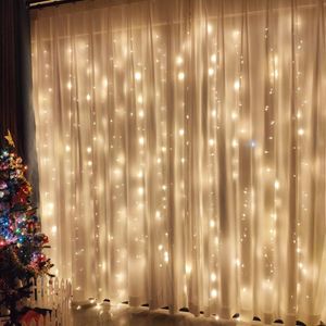 Strings 6x3/3x3/3x2m LED Icicle String Lights Christmas Fairy Garland Outdoor Home voor bruiloft/feest/gordijn/tuin decoratie