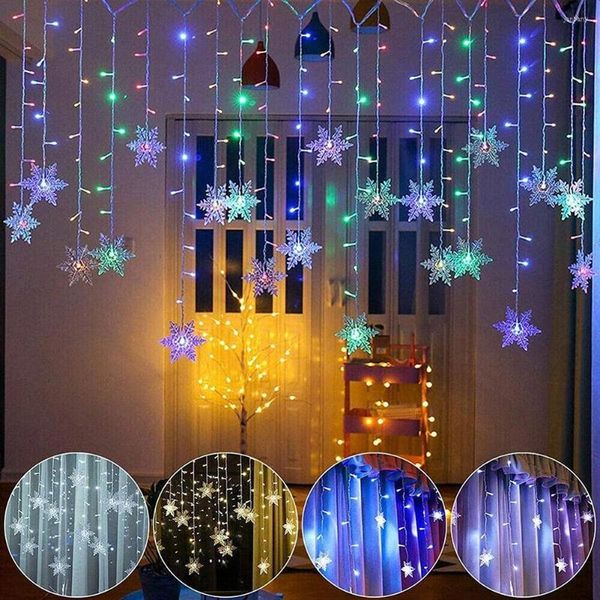 Cordes 8 Modes LED Rideau Guirlande Fée Lumière Fête Année Chaîne Pour Arbre De Noël Décoration De Mariage 4 M/3.5 M