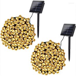 Strings 8 Modi Solar Led String Lights Outdoor Waterproof Lamp Street Gardens Decor Wedding Valentines Kerst Fairy