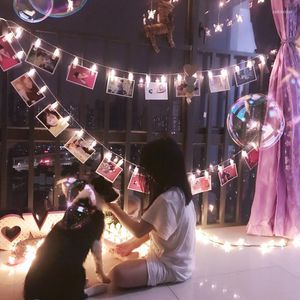 Strings 80 40 20 PO Clip Led String Lights Fairy Garland voor Outdoor Garden Street Patio Lamp Kerst Decor Home Wedding DIY