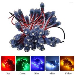 Snaren 9mm LED-modules Lichtslinger DC12V 5V Wit Rood Blauw Groen Geel Buiten Waterdicht Advertentie Pixel Lichten 50 STKS / 1 set