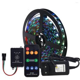 Strings Antikue Music Control LED Strip Set Droomkleur WS2811 RGB 5M/Lot met controller RF Remote EU/US -plug