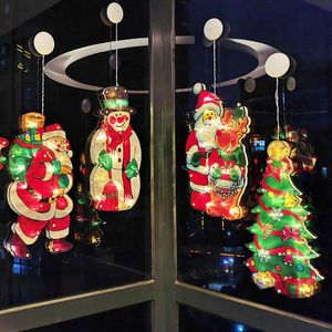 Strings Aankomst LED Kerstdecoratie Zuignap Lichtkamer Venster Lay-out Gekleurde Lichten Opknoping String