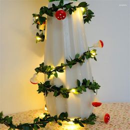 Cuerdas de flores artificiales, guirnalda de luces Led de hadas, decoración de árbol de Navidad, lámpara de cortina para habitación al aire libre, decoración de jardín para fiesta de boda