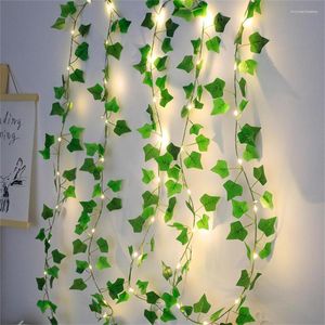 Snaren Kunstmatige Ivy Leaf Vine Kerst String Licht Batterij Maple Fairy Greenery Slaapkamer Achtergrond Wall Decor slinger